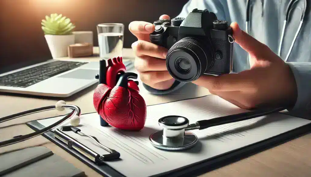 Understanding heart failure: A stethoscope and heart model on a doctor’s desk symbolizing heart failure diagnosis.